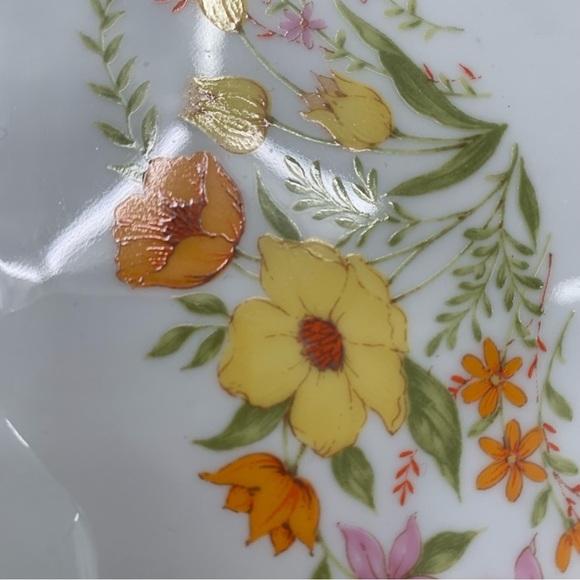 VINTAGE OVEN TO TABLEWEAR Quiche/Tart Plate Floral  Cottagecore Made In Japan - Picture 5 of 9